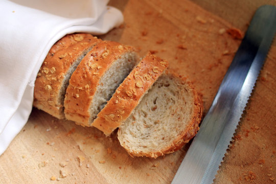 French Baguette On Buffet Line