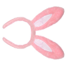 Easter pink bunny ears isolated on white