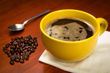 yellow coffee cup