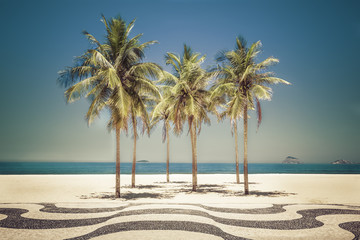 Palms on Copacabana Beach in Rio de Janeiro