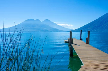 Gordijnen Pier Lake Atitlan  © Simon Dannhauer