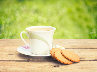 ginger cookies and a cup of coffee