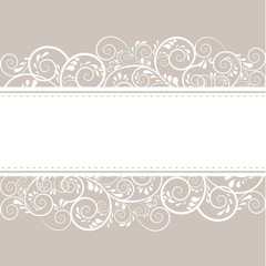 Hintergrund mit Ornamenten und Textfreiraum in beige