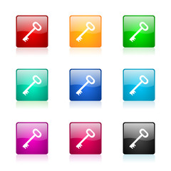 key vector icons colorful set