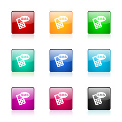Fototapeta premium sms vector icons colorful set