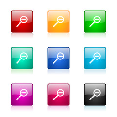 lens vector icons colorful set