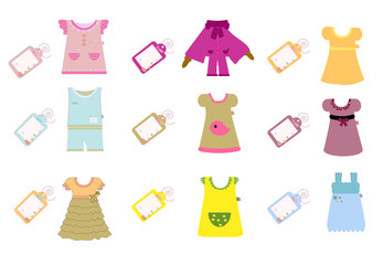 collection of baby and children clothes