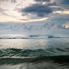 seascape on background of cloudy sky