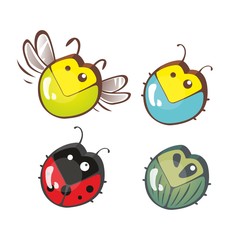 Obraz premium bugs icons