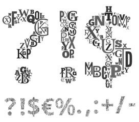 Vector Alphabet Symbols Set