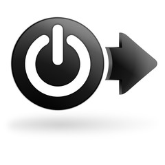 marche arrêt  sur bouton noir