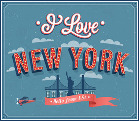 Vintage greeting card from New York - USA. - 62810262