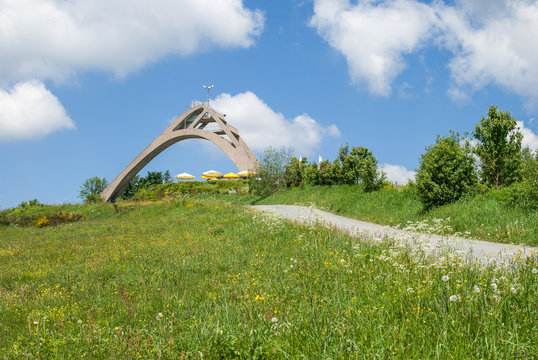 an der Skisprungschanze von Winterberg im Hochsauerland
