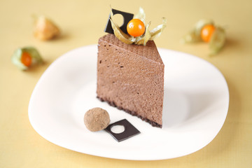 Piece of Chocolate Mousse Cake