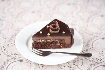 Piece of Chocolate Mousse Cake