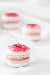 Raspberry and Rose Water Macarons.