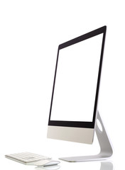 modern computer monitor with blank screen. - obrazy, fototapety, plakaty