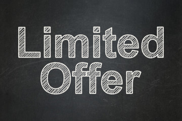 Obraz premium Finance concept: Limited Offer on chalkboard background