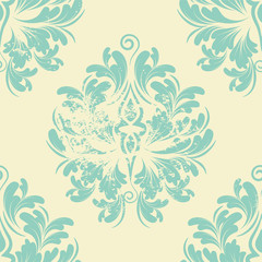 damask pattern. vector seamless wallpaper. flower background
