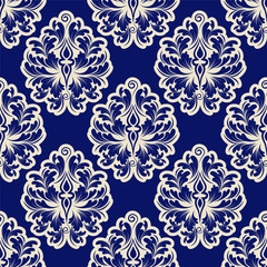 damask pattern. vector seamless wallpaper. flower background
