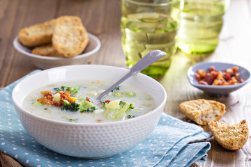 Broccoli and corn chowder