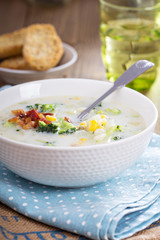 Broccoli and corn chowder
