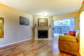 Siimple living room with one couch