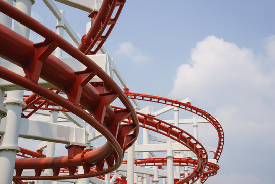 Red Roller Coster Rail