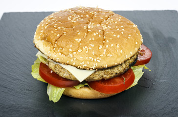 Homemade chicken burger