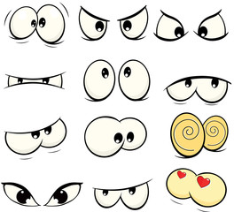 The complete set of the drawn eyes