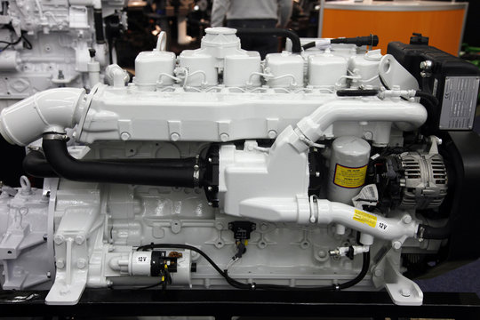 Modern Engine Used On Marine Industry