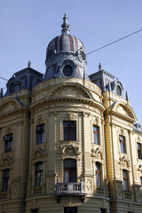 Fototapeta na wymiar Budynku w Zagrzebiu, Chorwacja
