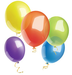 Multicolored balloons. Vector illustration