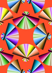 Fan colorful pattern