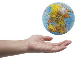 Globe on hand
