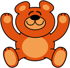 Smiling Teddy Bear hugging