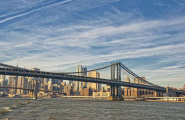 Fototapeta premium NOWY JORK Widok z mostu brooklińskiego