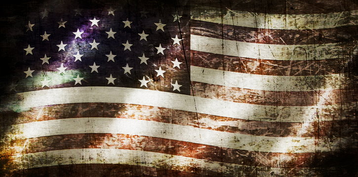 Old Grunge USA Flag