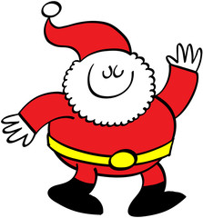 Cute Santa Claus waving