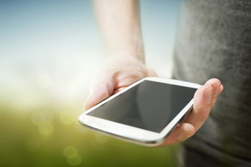 A Person Holding a Mobile Phone