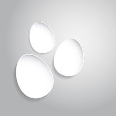Abstract easter eggs on gray backround