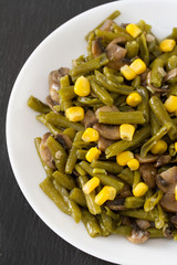 green beans with mushrooms and corn
