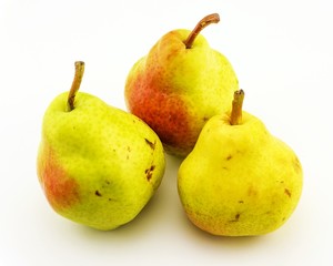 three ripe pears