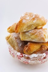 appetizing cookies in glass bowl