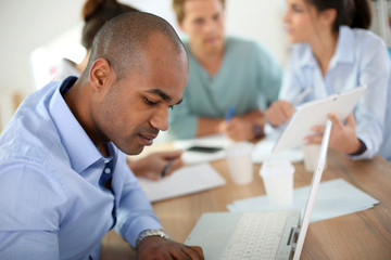 Young people in business meeting