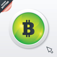 Bitcoin sign icon. Cryptography currency symbol