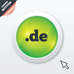 Domain DE sign icon. Top-level internet domain