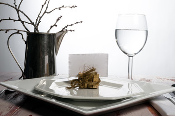 Casual rustic place setting