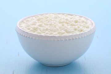 Fresh and healthy cottage cheese