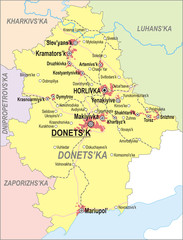 Map of Donetsk Oblast
